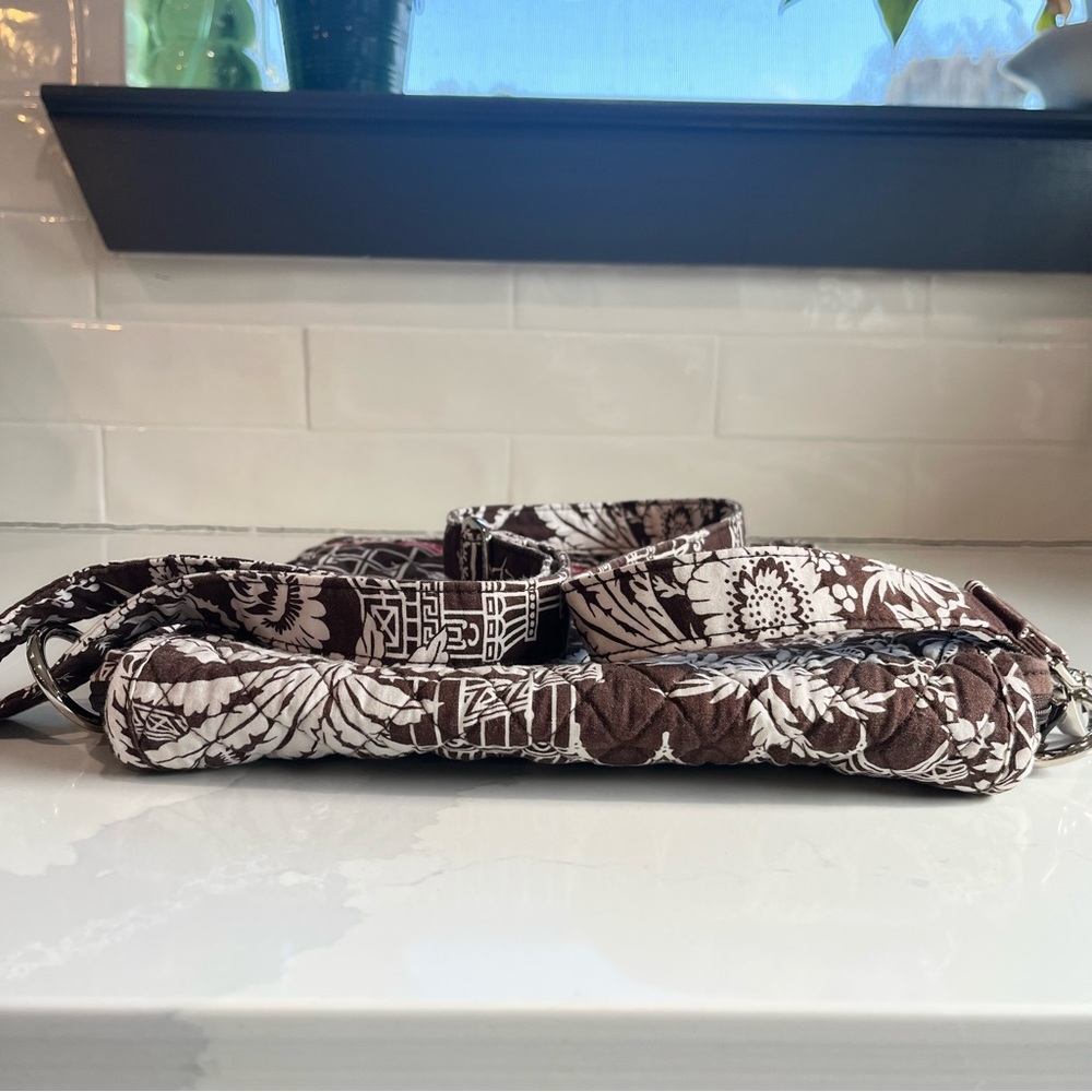 Vera Bradley Retired Imperial Asian Toile Brown Pink Crossbody Messenger Bag EUC - Picture 7 of 16